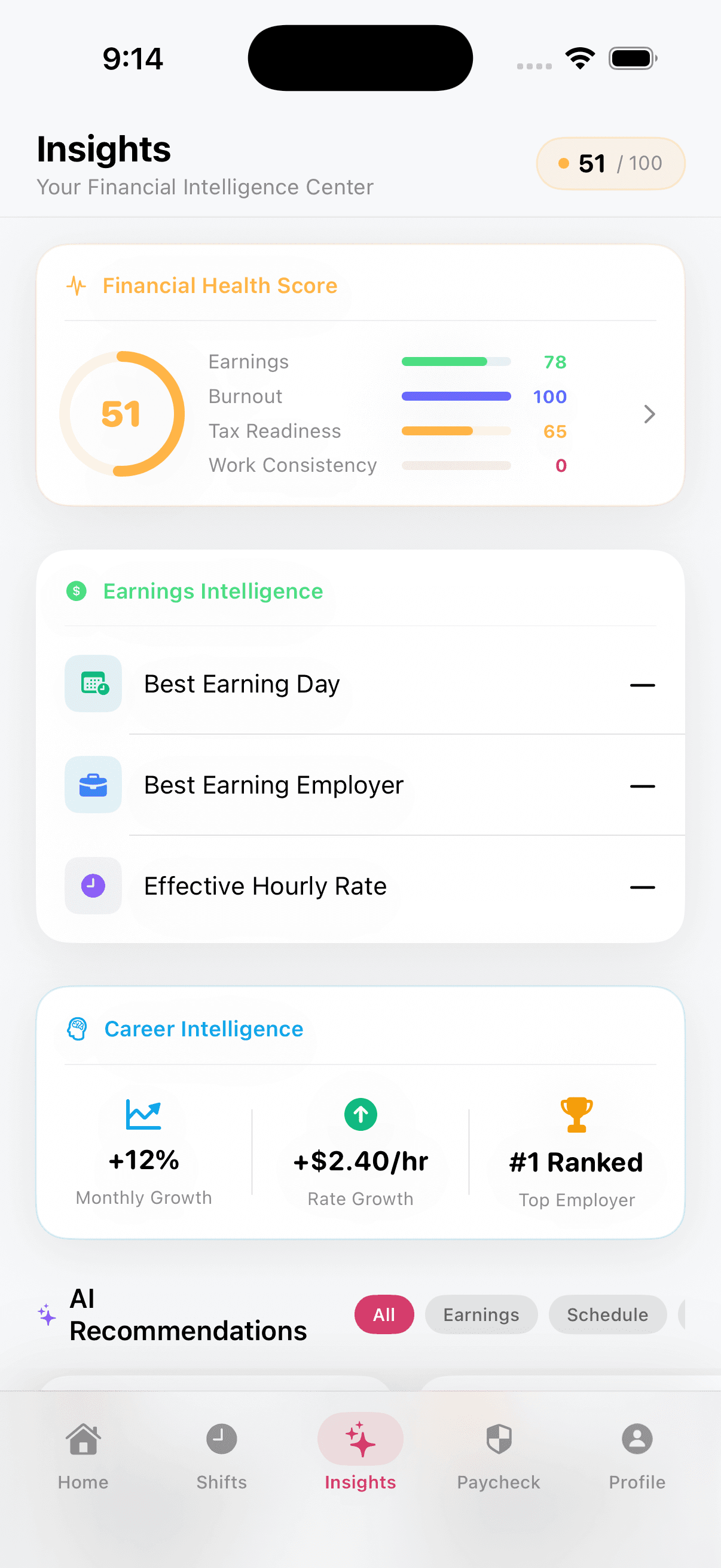ShiftFlow app screenshot