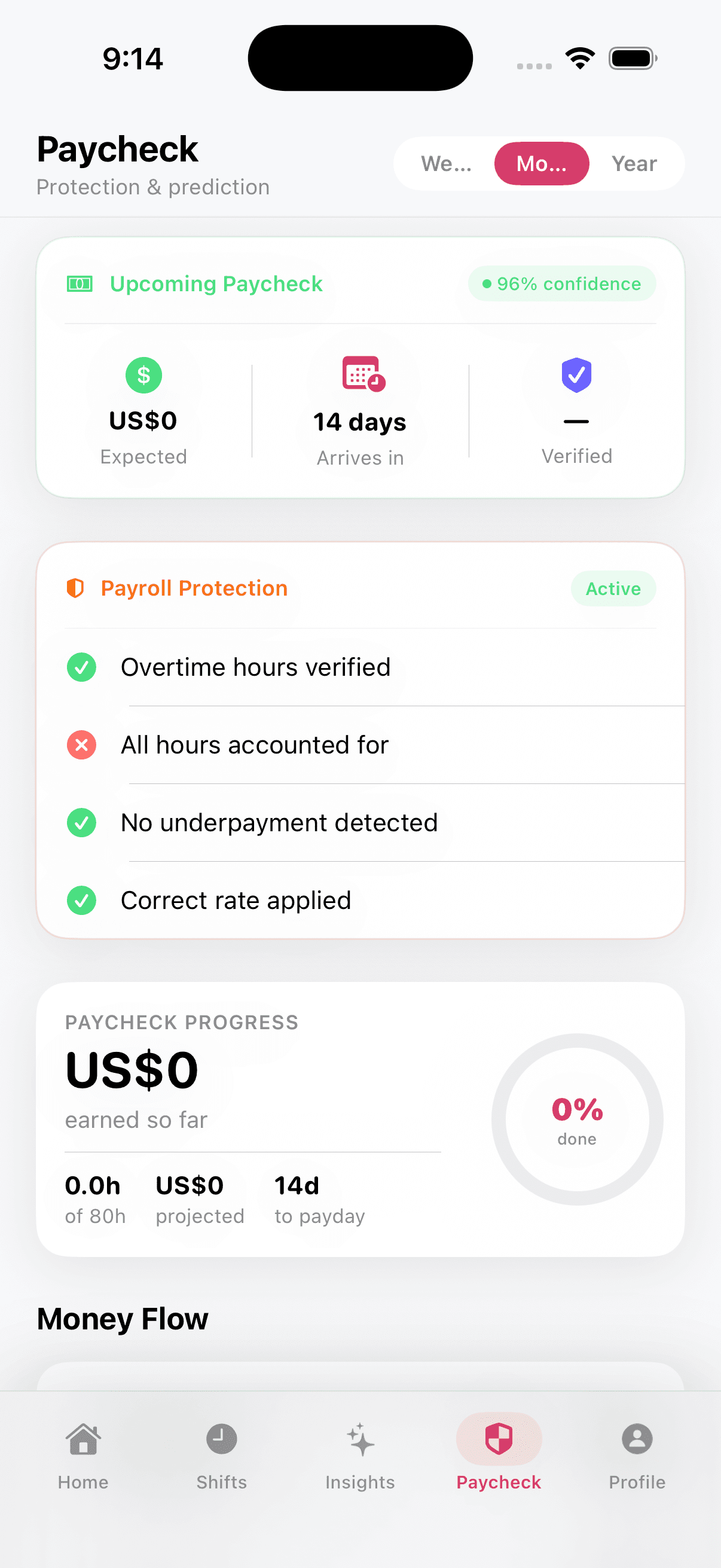 ShiftFlow app screenshot